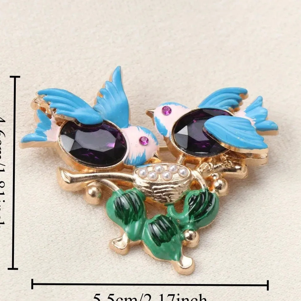 Luxury Magpie Bird Brooch for Men and Women Classic Style Gift