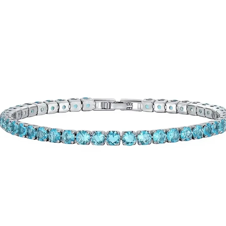 Elegant Women's Cubic Zirconia Link Chain Bracelet Gift Jewelry