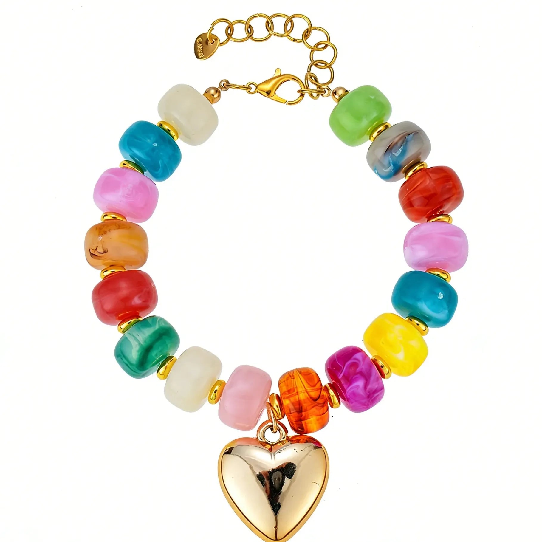 Handmade Beaded Bracelet for Women Boho Chunky Summer Jewelry Charm