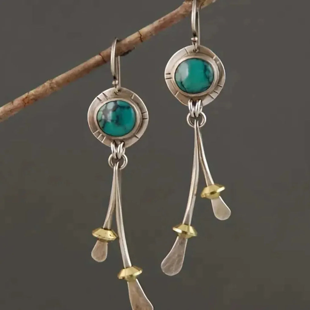 Handmade Boho Drop Earrings for Women Zinc Alloy Ancient Design Gift