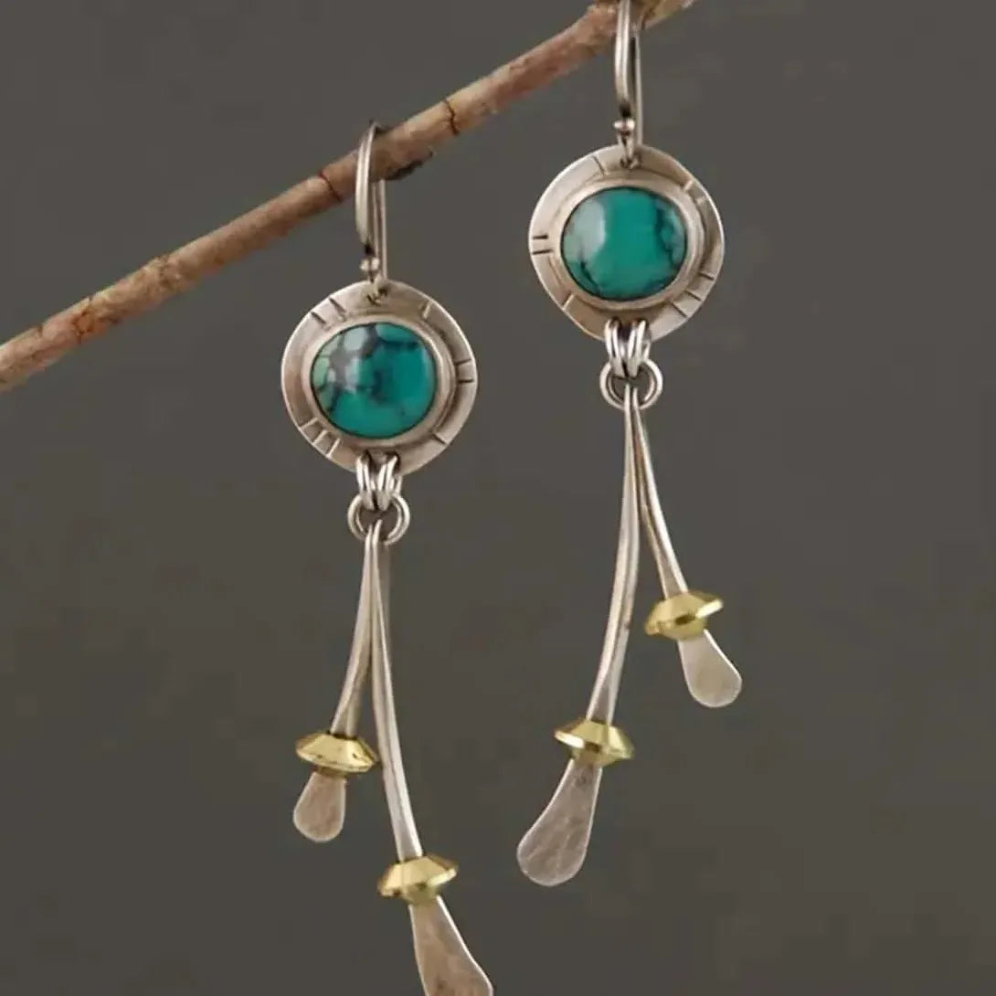 Handmade Boho Drop Earrings for Women Zinc Alloy Ancient Design Gift
