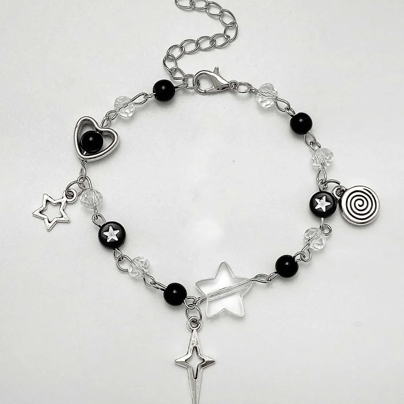 Handmade Star Beads Couple Bracelet Y2K Guitar Charm Gift Jewelry
