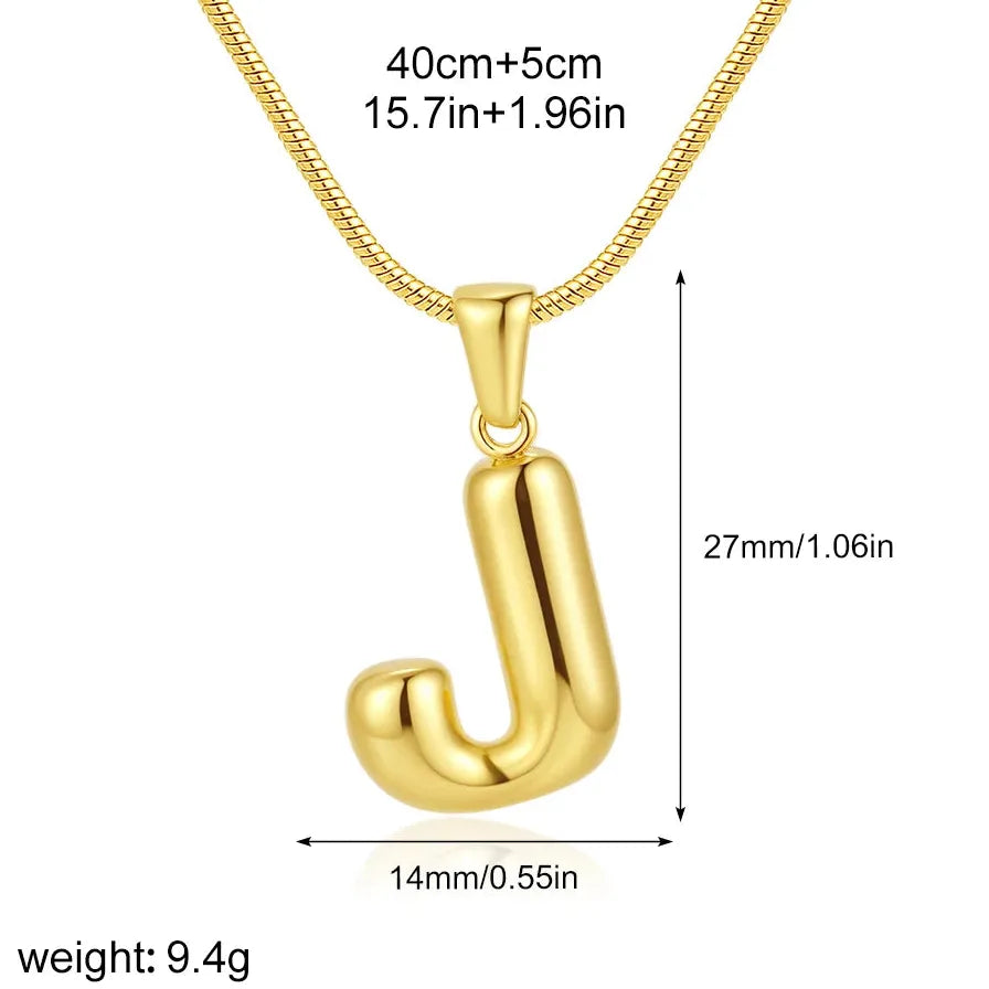 A-Z Alphabet Initial Necklace for Women 18k Gold Plated Pendant Choker Jewelry Gift