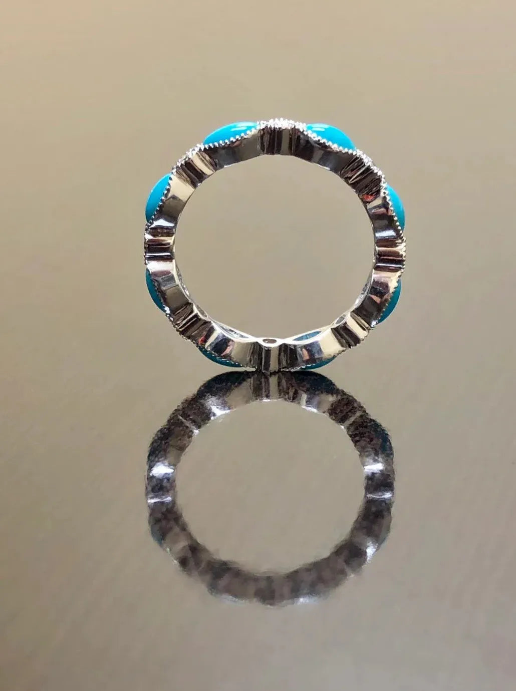 Vintage Geometric Zinc Alloy Ring with Imitation Sapphire for Women’s Party Jewelry