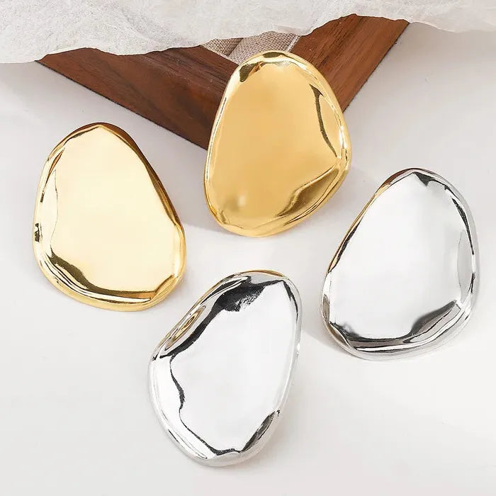 Vintage Zinc Alloy Irregular Oval Geometric Drop Earrings for Women