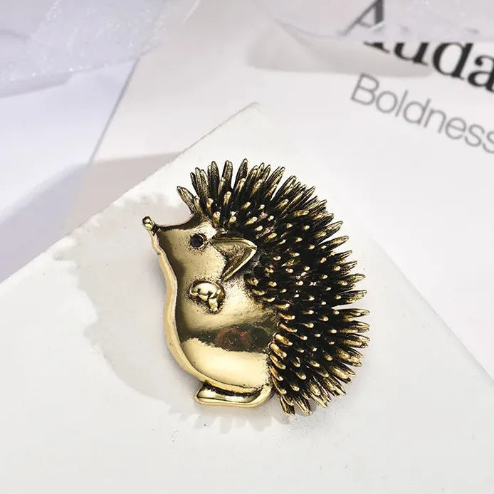Luxury Hedgehog Brooch Classic Style Jewelry Gift for Men & Women