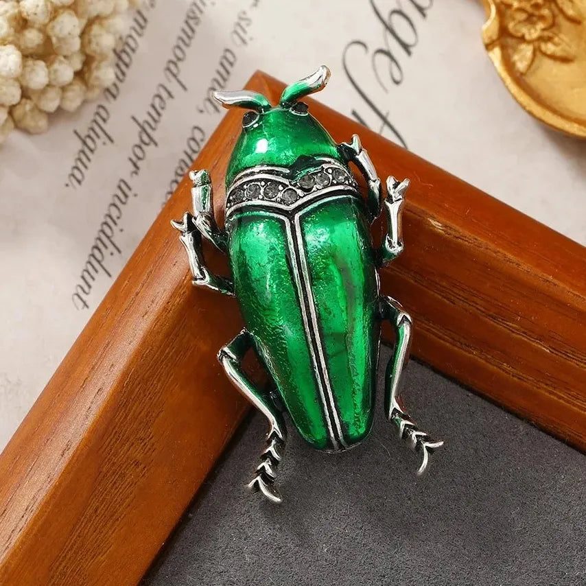 Luxury Insect Brooches Cicada Beetle Bee Mantis Pin for Women