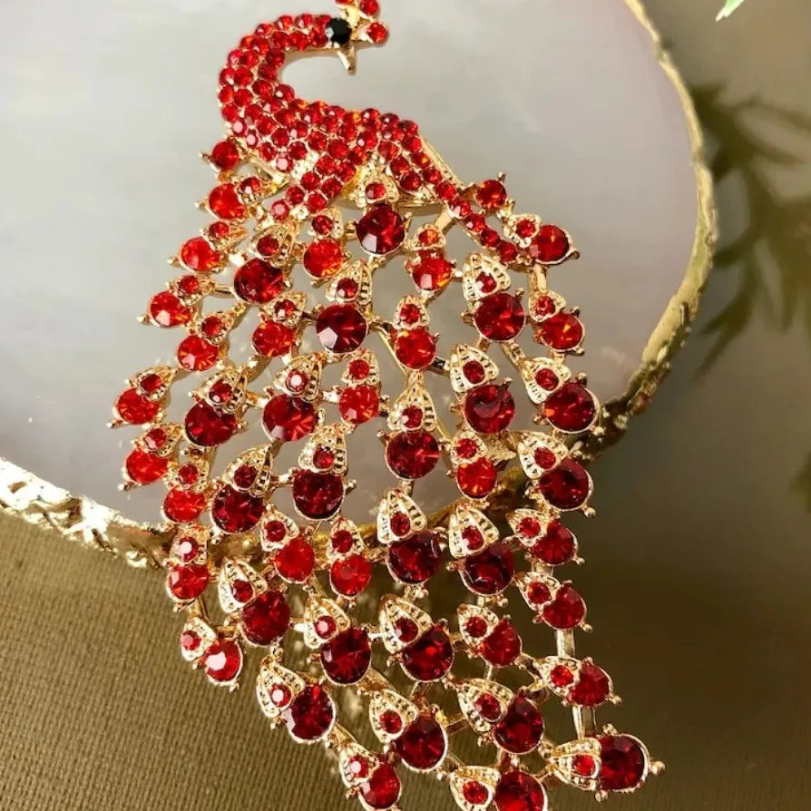 Classic Peacock Phoenix Brooch Wedding Gift for Men and Women