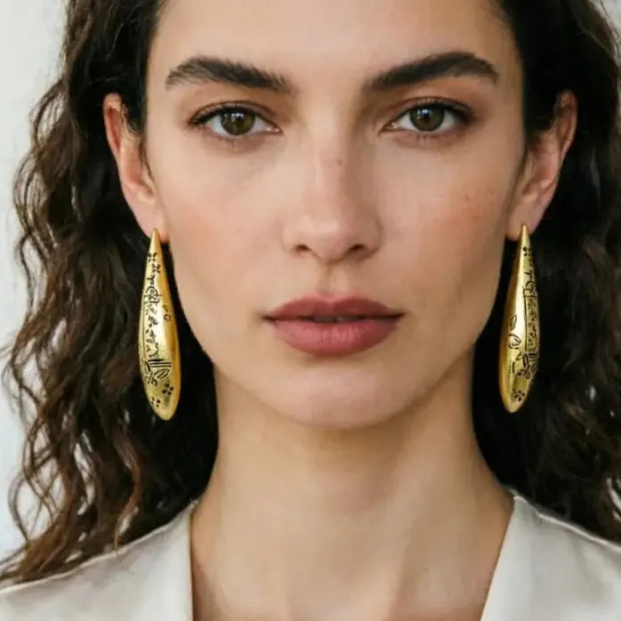 French Retro Bowknot Drop Earrings for Women Vintage Floral Jewelry Gift
