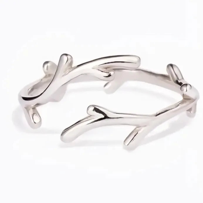 Elegant Trendy Adjustable Branch Women’s Ring Silver Color Metal Jewelry