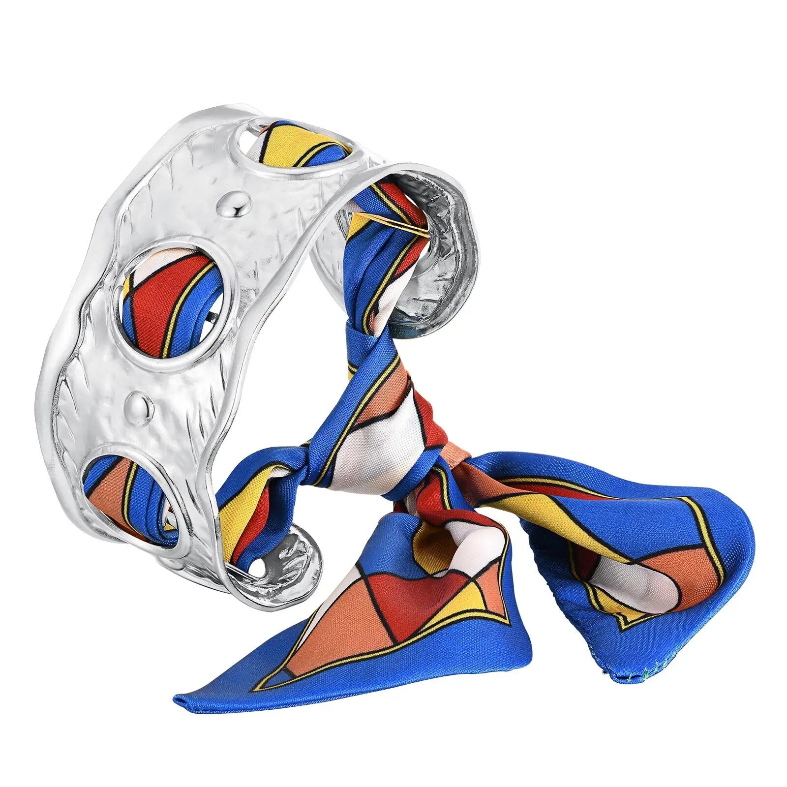 Hollow Wide Chunky Cuff Bangle Bracelet for Women Stainless Steel Gift