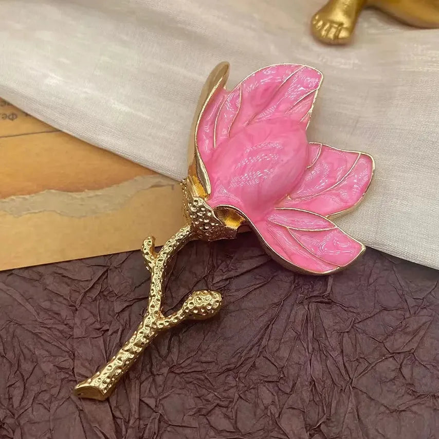 Classic Tulip Flower Brooch Wedding Gift for Men and Women
