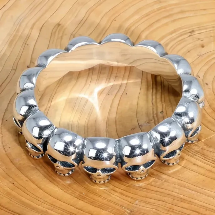 Punk Skull Ring Zinc Alloy Geometric Hip Hop Finger Jewelry for Men Women Gift