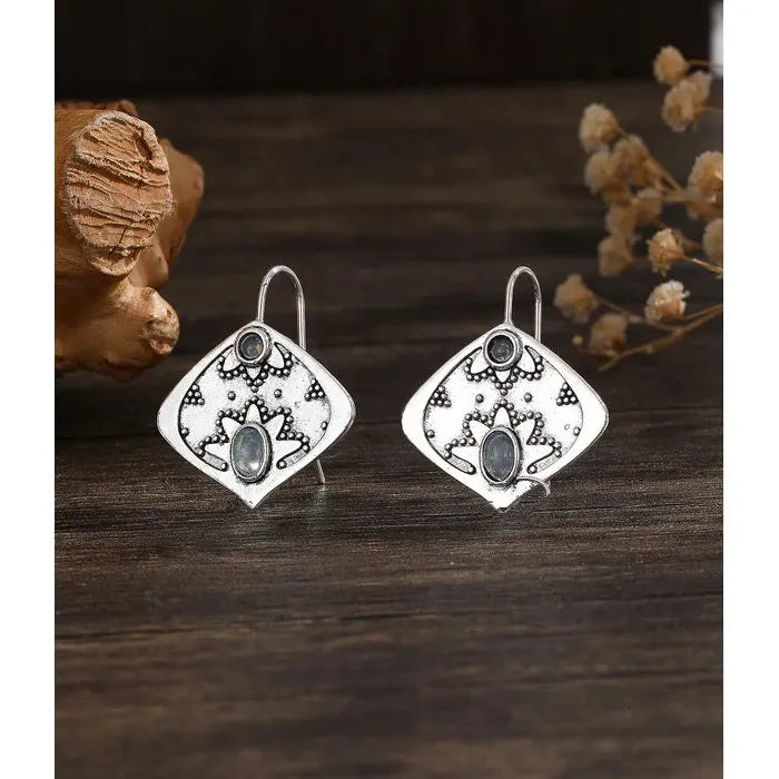 Retro Geometric Bohemian Zinc Alloy Drop Earrings for Women Daily Wear