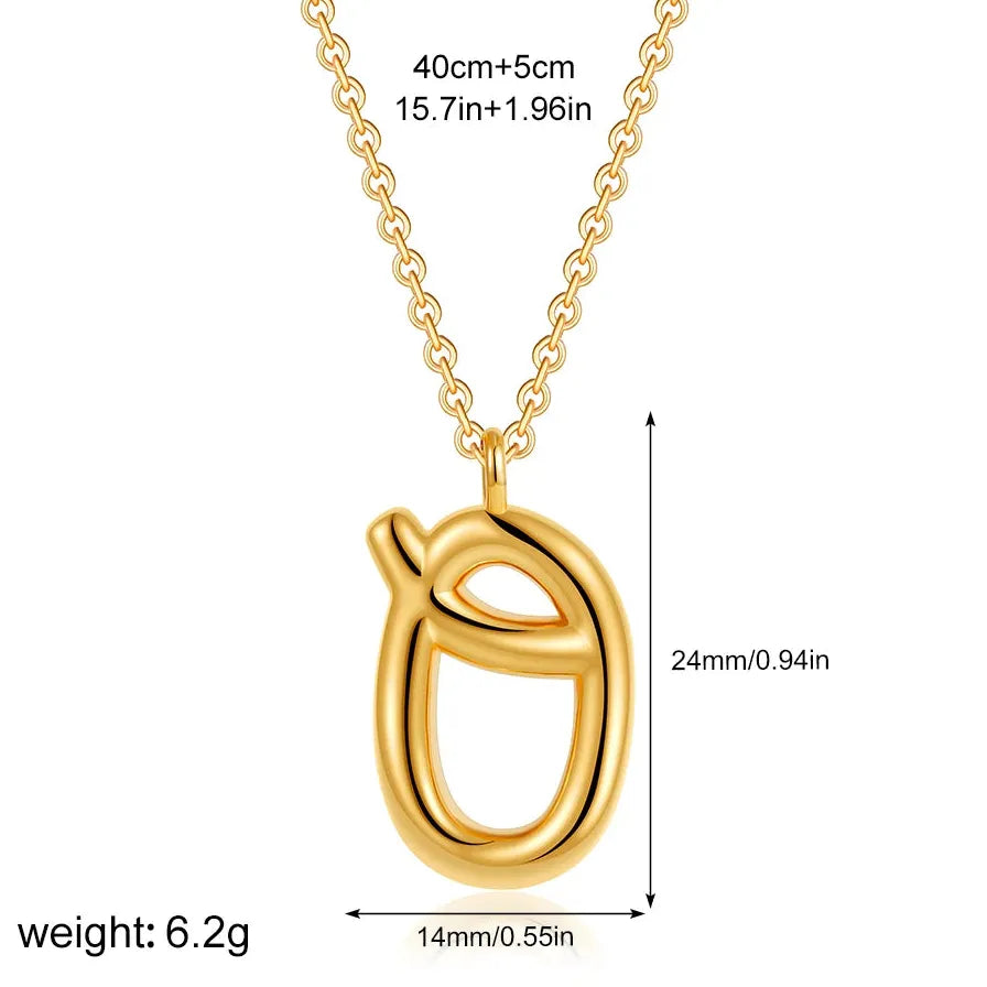 18K Gold Plated A-Z Initial Necklace Waterproof Alphabet Choker Jewelry Gift Women