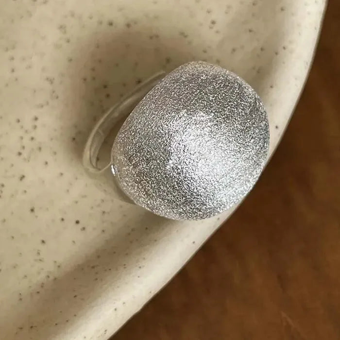 Copper Wire Drawing Crystal Ring Women Fashion Luxury Banquet Jewelry Mood Tracker