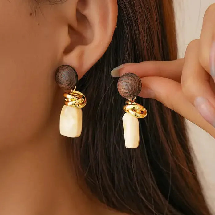 Retro Geometric Drop Earrings for Women Lightweight Wedding Jewelry Gifts