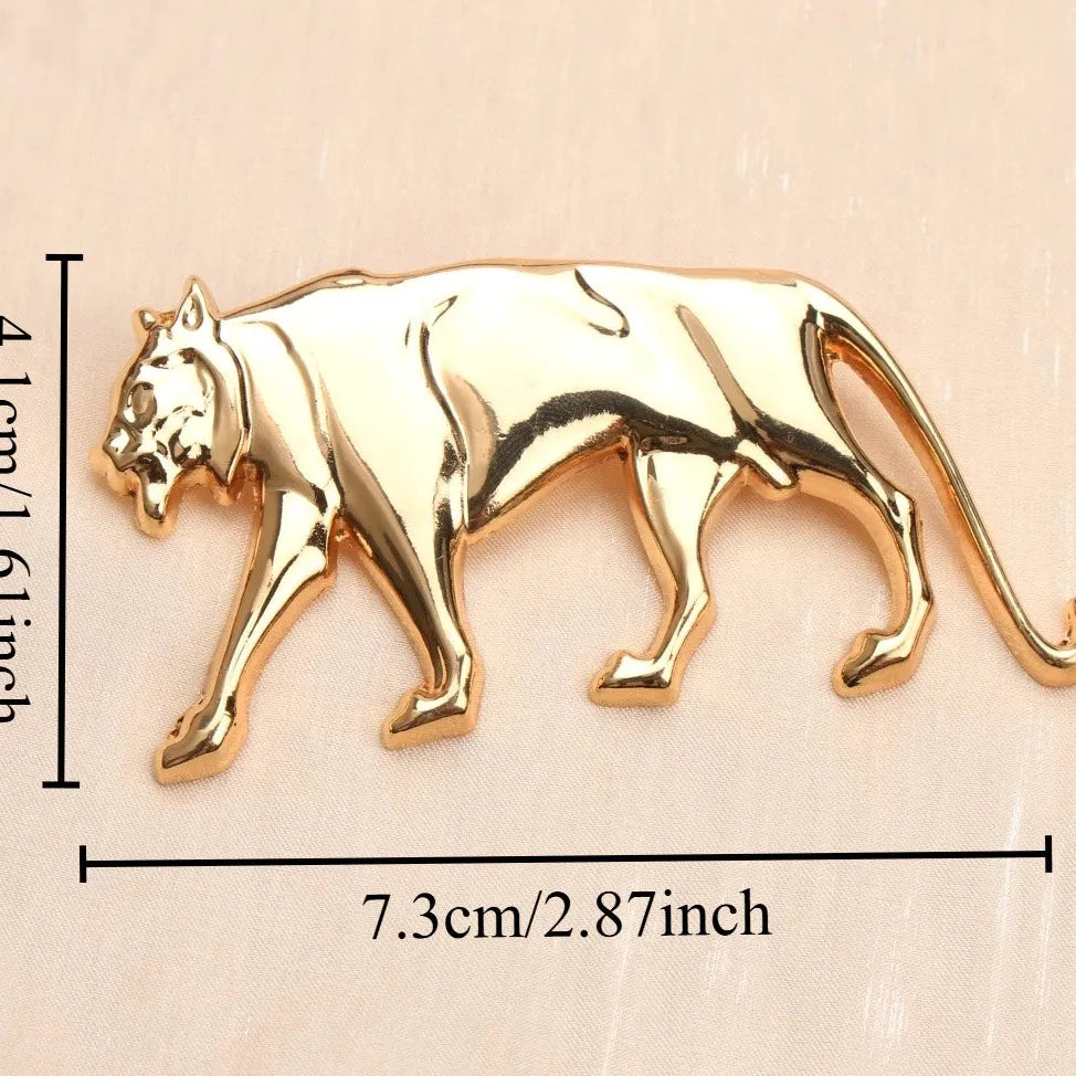 Vintage Classic Tiger Brooch Animal Jewelry for Women and Men