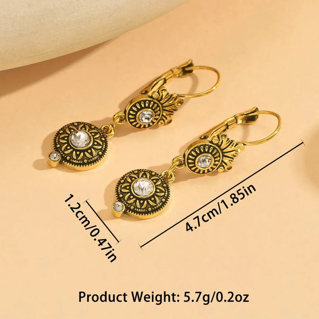 Retro Bohemian Zinc Alloy Pearl Drop Earrings Women’s Long Pendant Jewelry Gift