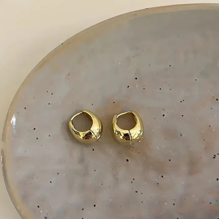 Geometric Copper Hoop Earrings Round Circle Punk Jewelry Gifts 2026