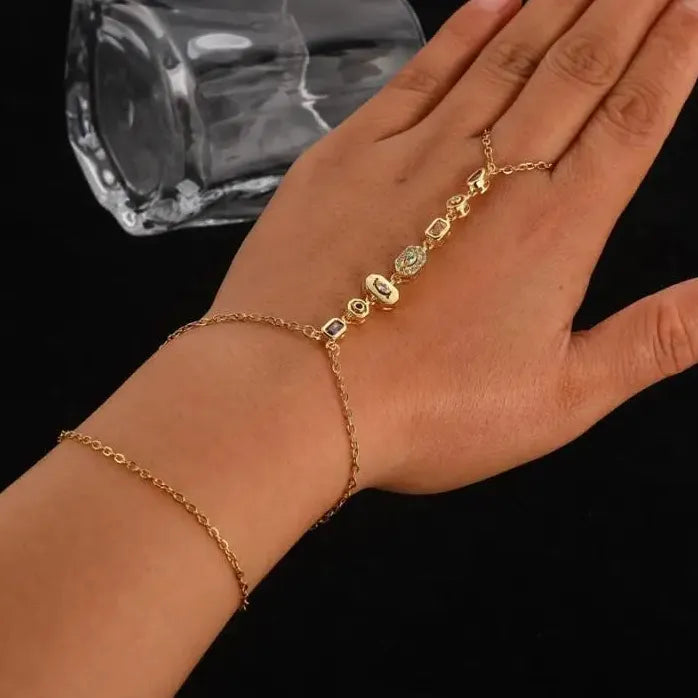 Stainless Steel Rhinestone Tassel Bracelet for Women Luxury Fashion Jewelry