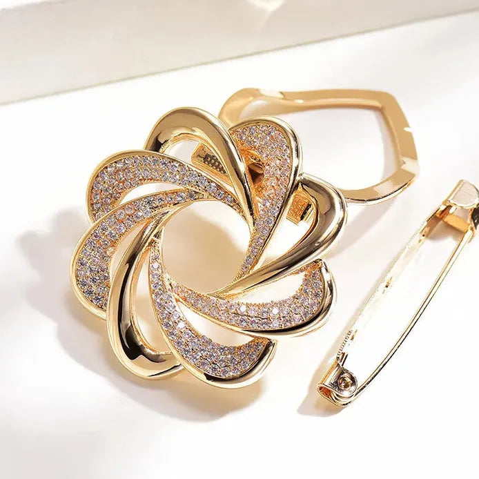Floral Brooch Pin for Men & Women Wedding Gift Elegant Accessory