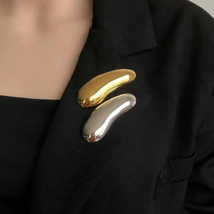 2026 Stainless Steel Geometric Brooch Pin for Women and Girls