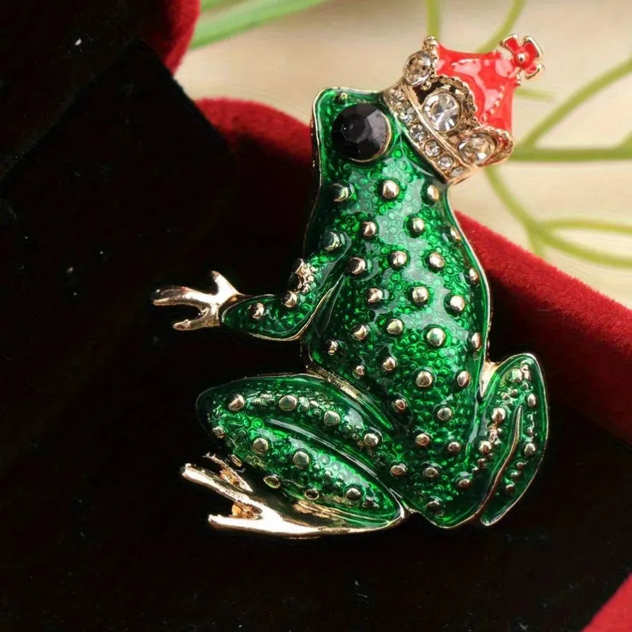 Luxury Classic Frog Prince Brooch Gift for Men and Women