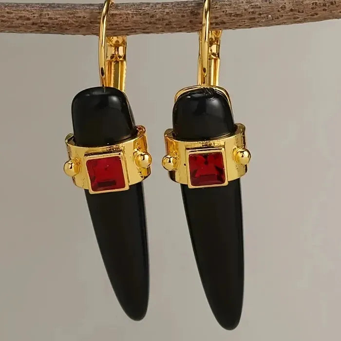 Men's Punk Hip-Hop Zinc Alloy Drop Earrings Stylish Daily Wear Jewelry
