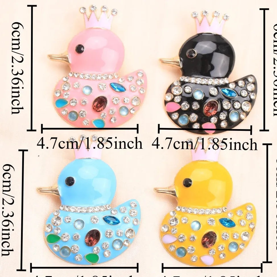 Luxury Crown Duck Brooch Wedding Gift for Women Elegant Classic Style