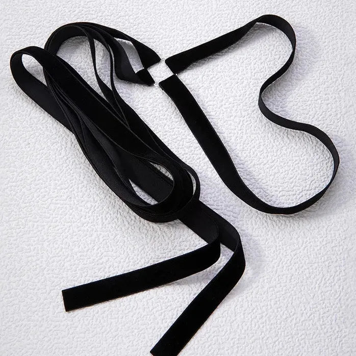Vintage Gothic Black Elastic Adjustable Thigh Band Garter Belt Y2K Jewelry