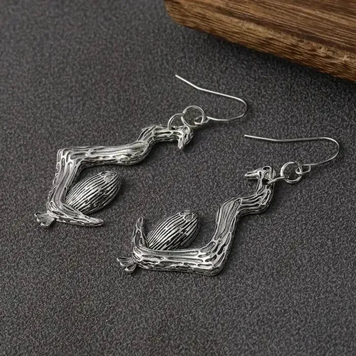 Retro Gothic Animal Metal Pendant Drop Earrings Halloween Gift Jewelry