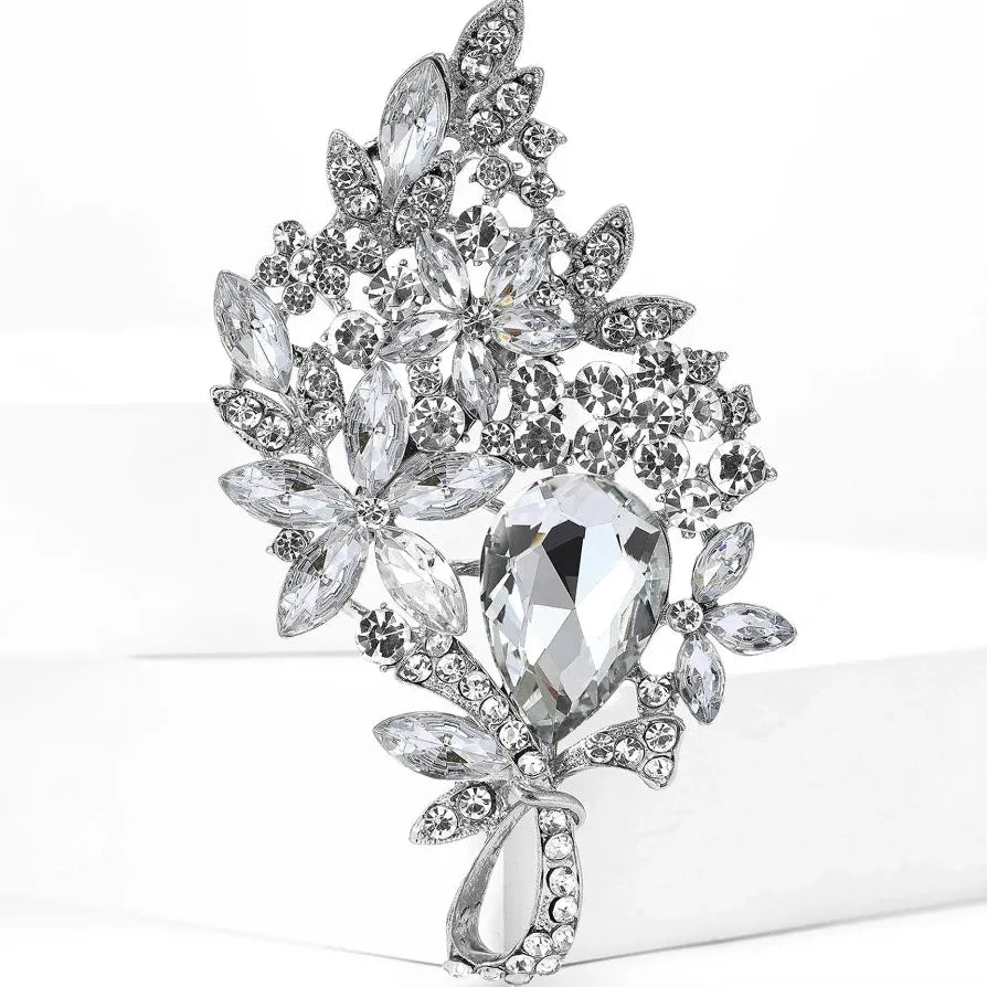 Luxury Floral Classic Brooch Wedding Gift for Men and Women