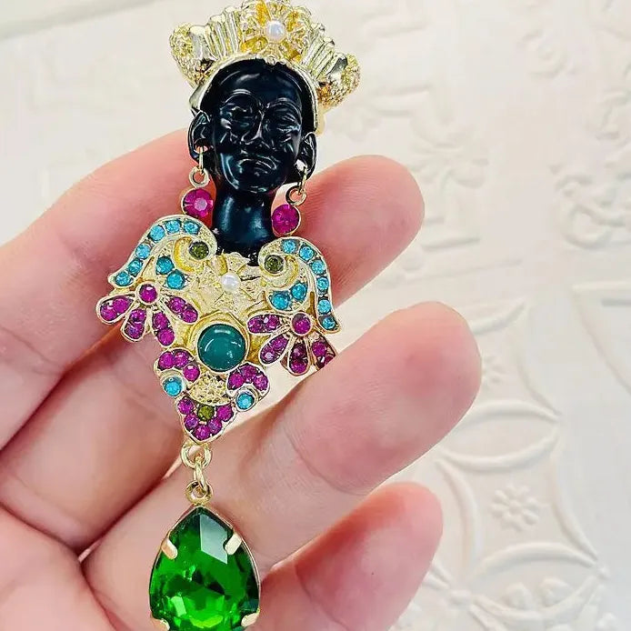 Vintage Luxury Ancient Egyptian Black Moor Classic Brooch for Women