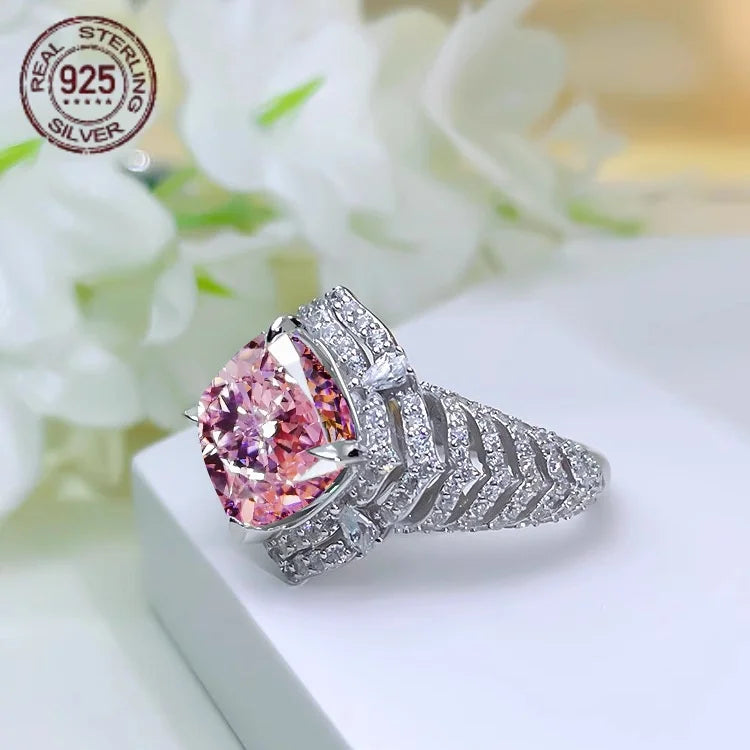 2026 Exquisite 925 Sterling Silver Vintage Princess Ring – AAAAA Zircon Wedding Band