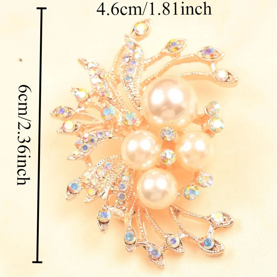 Vintage Classic Flower Brooch Pin Elegant Jewelry Gift for Men Women