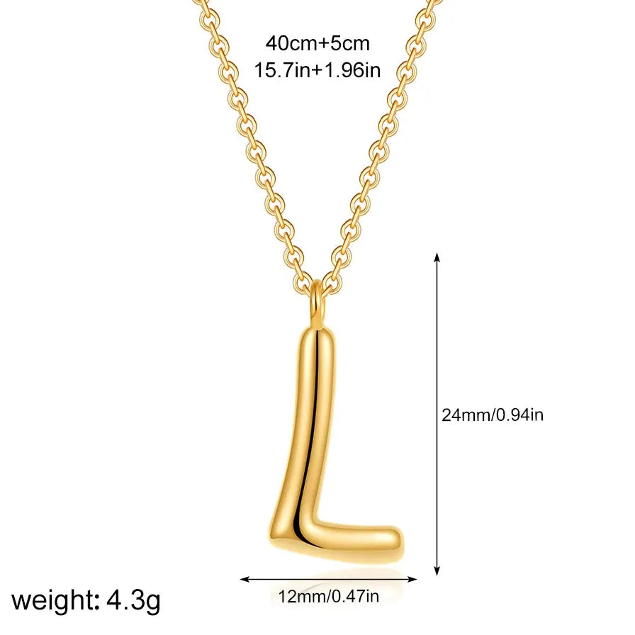18K Gold Plated A-Z Initial Necklace Waterproof Alphabet Choker Jewelry Gift Women