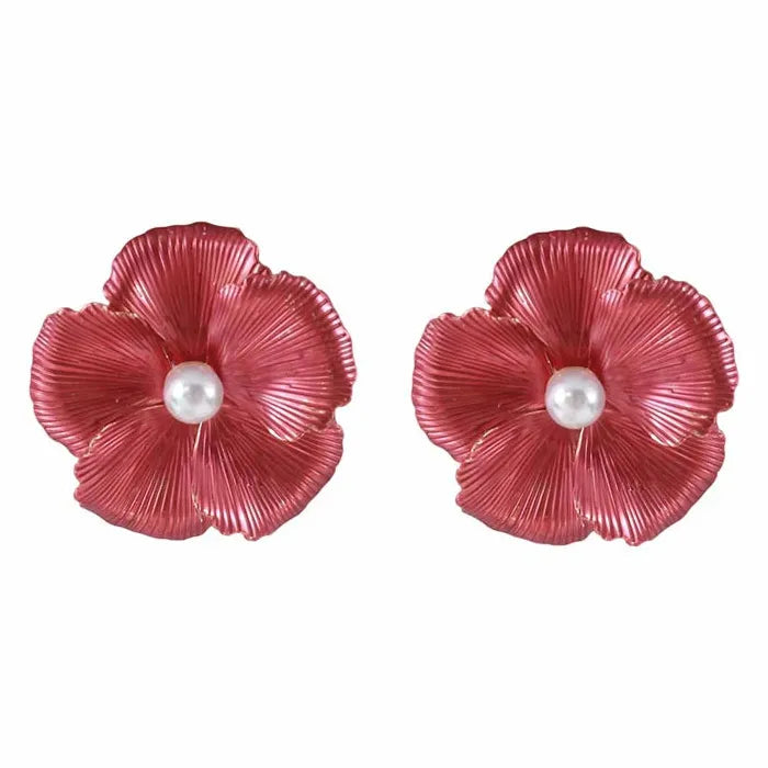 Colorful Floral Drop Earrings for Women Zinc Alloy Jewelry Gift