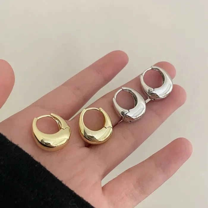 Geometric Copper Hoop Earrings Round Circle Punk Jewelry Gifts 2026