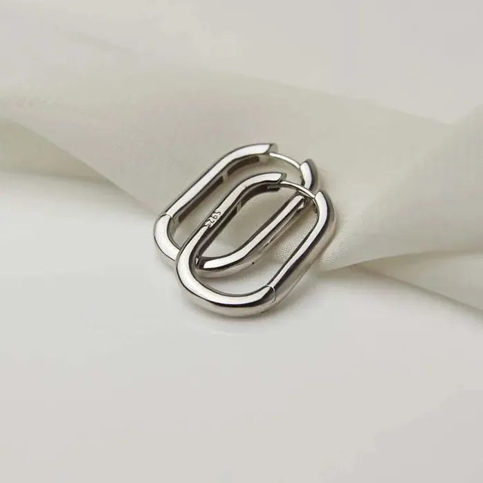 Unisex Geometric U-Shape Hoop Earrings Punk Hip-Hop Fashion Jewelry