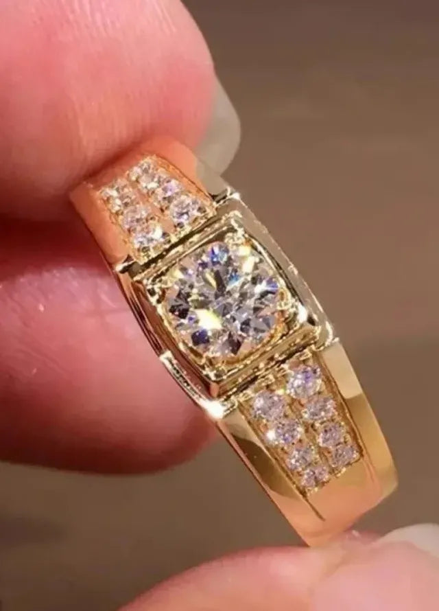 European American Full Diamond Fashion Ring Zinc Alloy Acrylic Women Jewelry