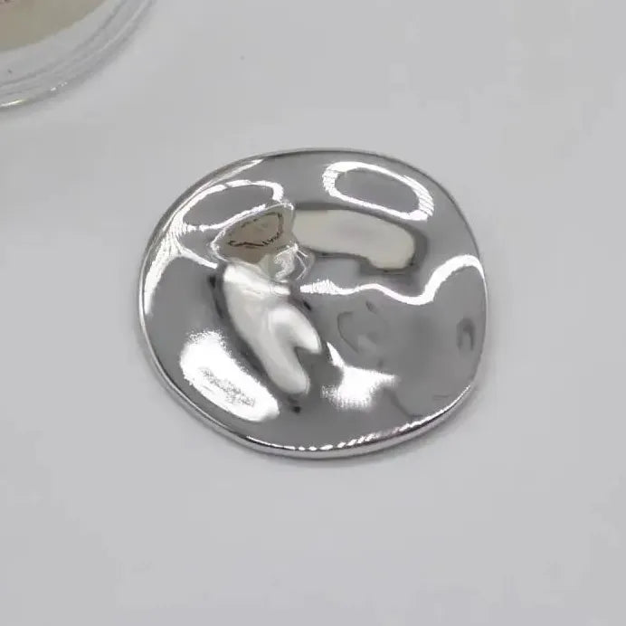 Irregular Circle Zinc Alloy Metal Brooch Lapel Pin Gift for Women Men