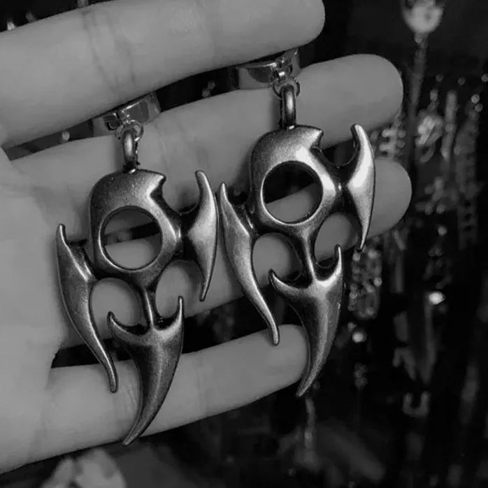2024 Mechanical Copper Alloy Cyberpunk Geometric Earrings Unisex Gift