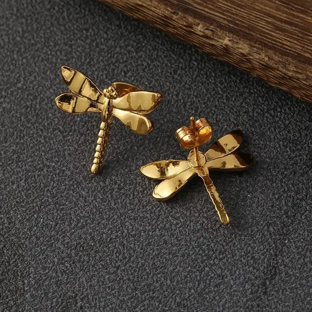 Dragonfly Drop Earrings for Women Zinc Alloy Long Party Wedding Jewelry