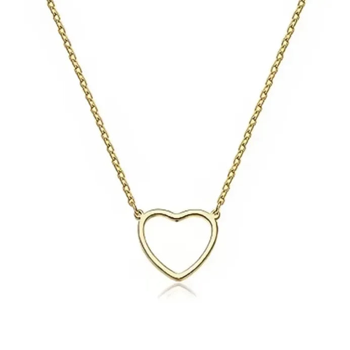 Minimalist Heart Pendant Necklace Copper Alloy Trendy Jewelry for Women