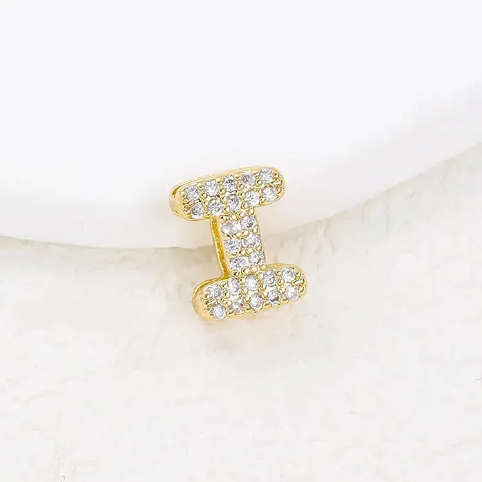18K Gold Plated Zircon Initial Necklace Women Mini Alphabet Choker Gift