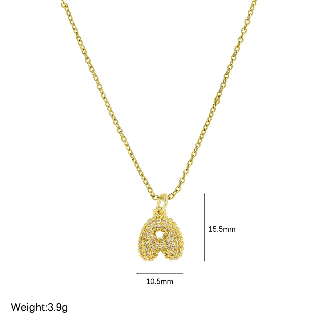 18k Gold Plated A-Z Initial Pendant Necklace Stainless Steel Choker Women Gift