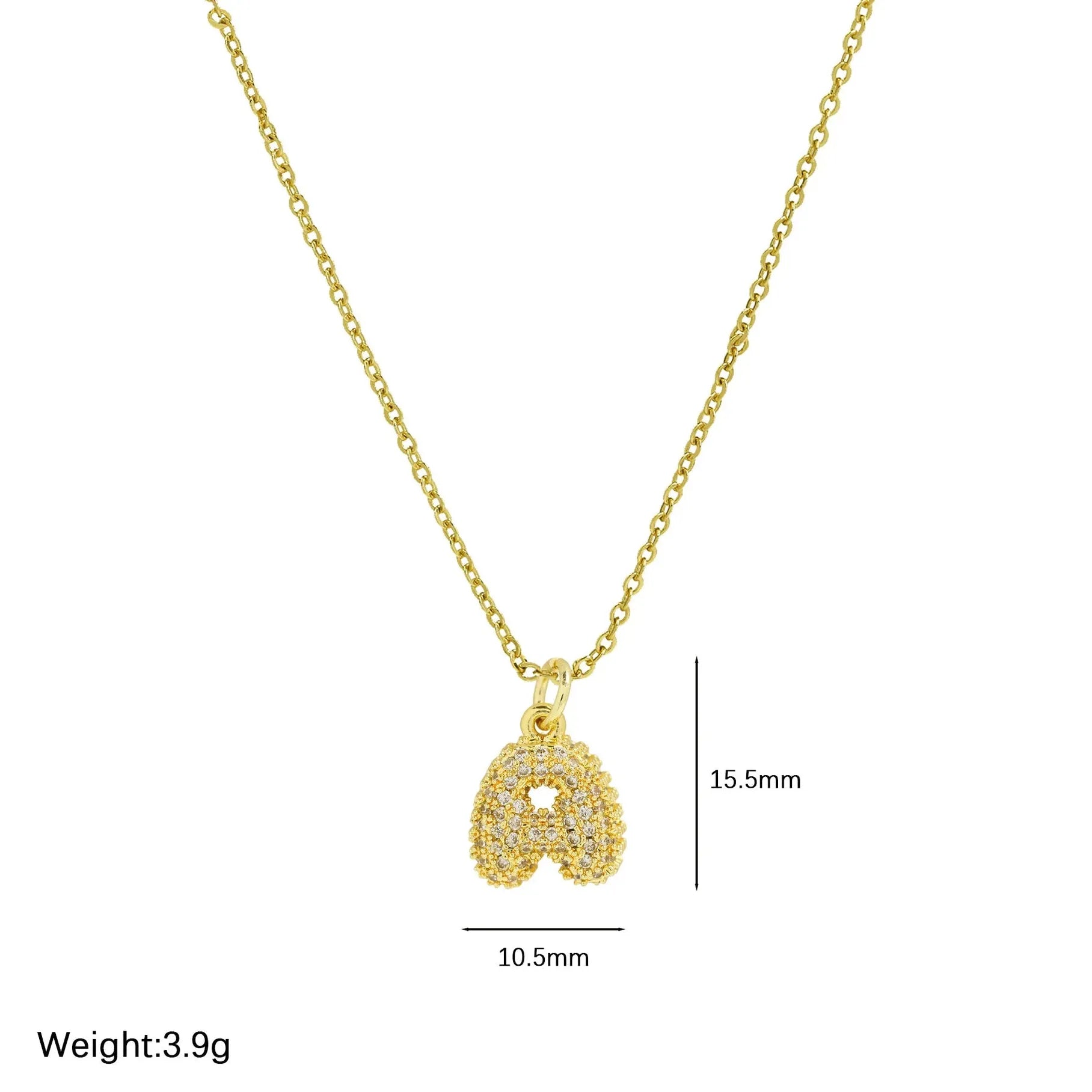 18k Gold Plated A-Z Initial Pendant Necklace Stainless Steel Choker Women Gift