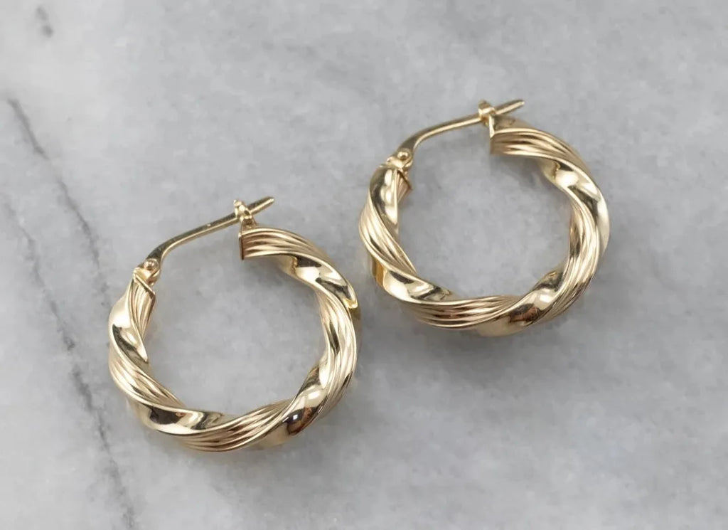 Glossy Metal Large Circle Geometric Drop Earrings for Women Retro Jewelry