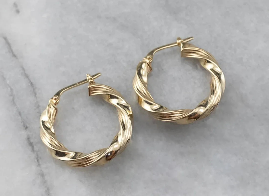 Glossy Metal Large Circle Geometric Drop Earrings for Women Retro Jewelry